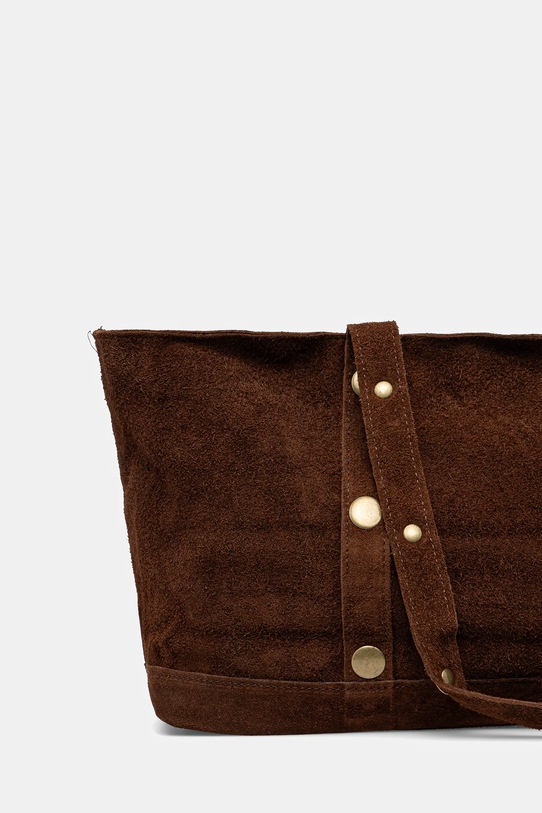 Akcesoria Answear.LAB torebka zamszowa 1316.hak brązowy