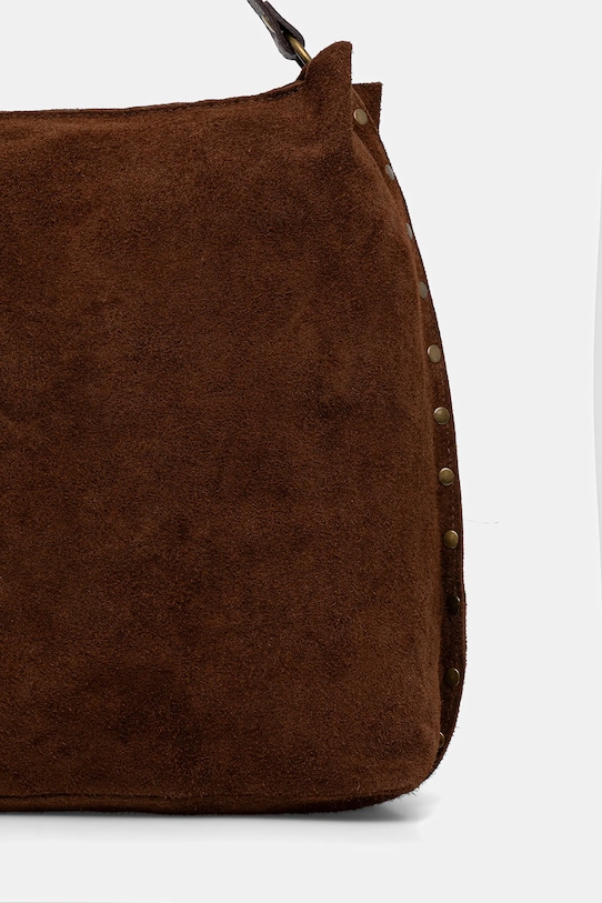 Akcesoria Answear.LAB torebka zamszowa 1312.hak brązowy