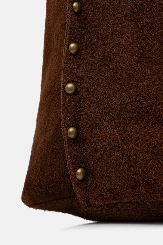 Answear.LAB torebka zamszowa brązowy 1312.hak