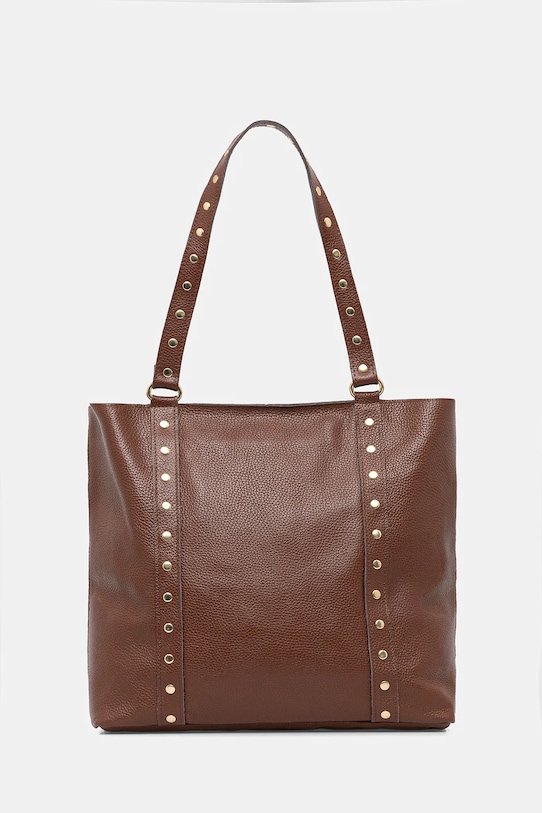 Kožená kabelka Answear.LAB usňová koža hnedá 1132.hak