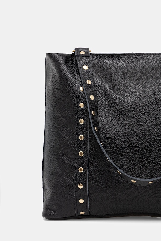 Akcesoria Answear.LAB torebka skórzana 1132.hak czarny