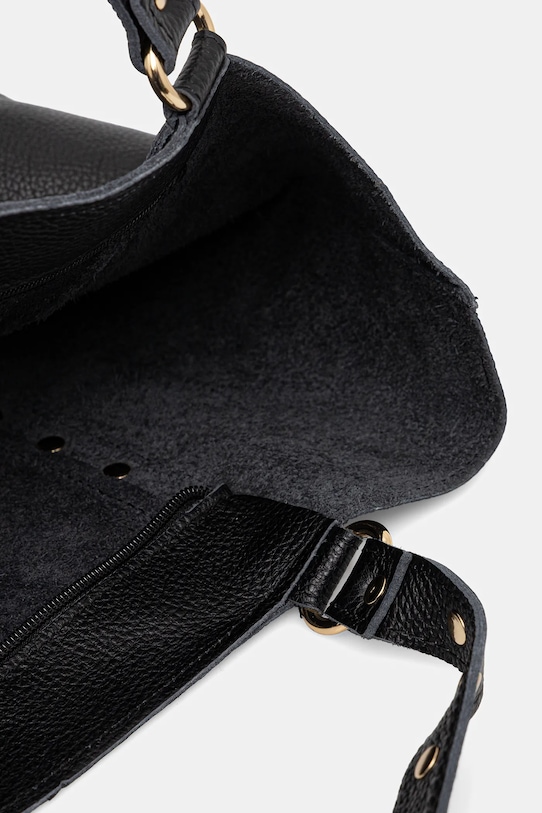 Answear.LAB torebka skórzana 1132.hak czarny