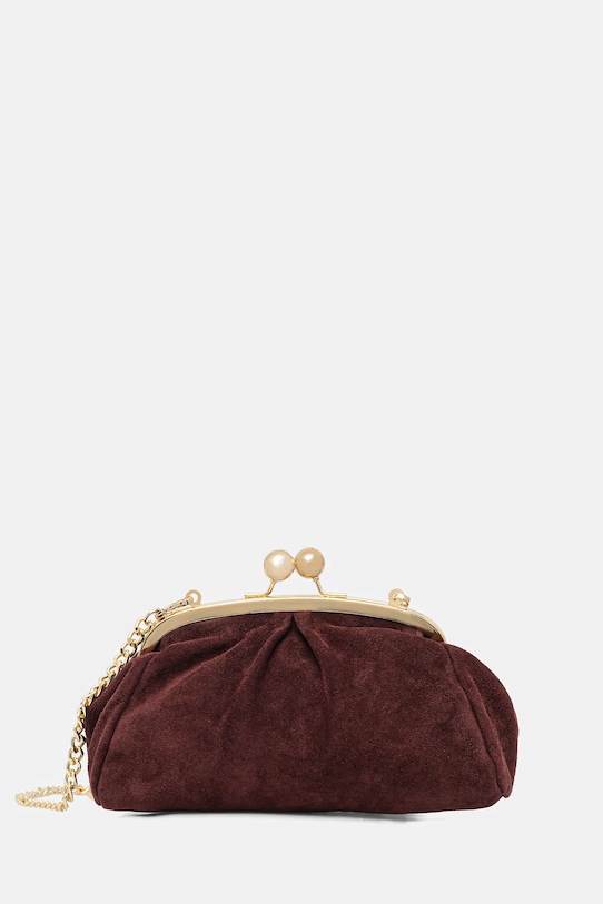 Answear.LAB kopertówka zamszowa nie mieści A4 bordowy 1331.hak