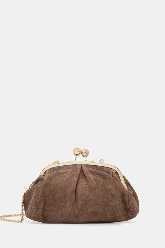 Semišové psaníčko Answear.LAB semišová kůže hnědá 1331.hak