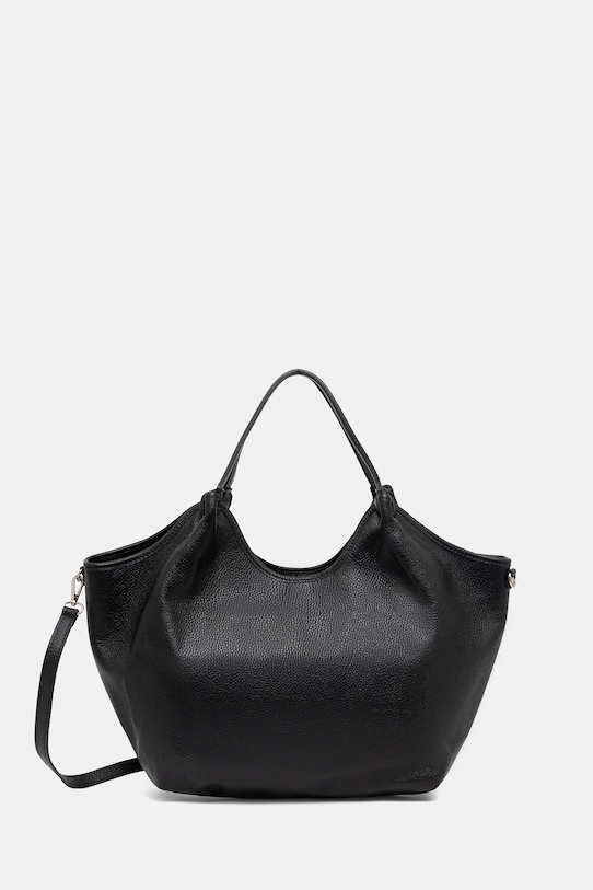 Answear.LAB torebka skórzana skóra licowa czarny MBP072SG3.iak