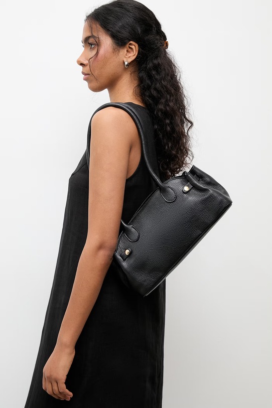 Answear.LAB poseta de piele uni negru WA25-TOD208