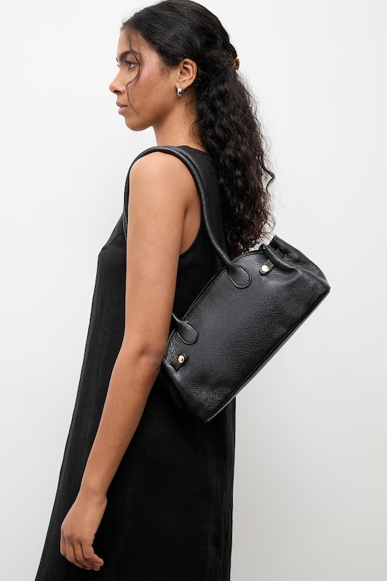 Answear.LAB poseta de piele uni negru WA25-TOD208