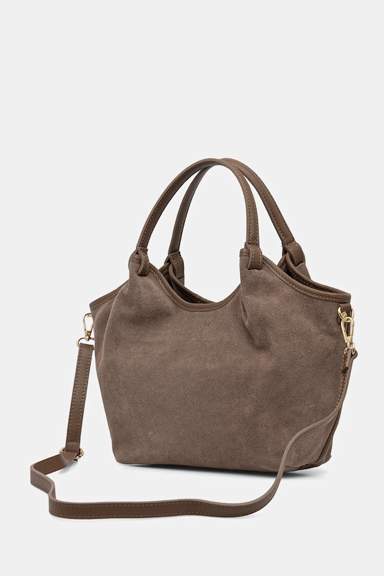 Akcesoria Answear.LAB torebka zamszowa MBP075SG1.iak brązowy