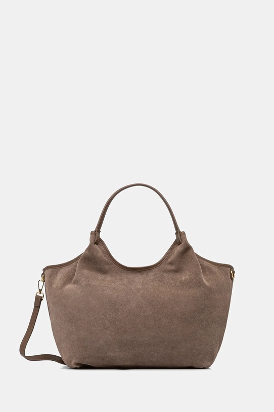 Answear.LAB torebka zamszowa skóra zamszowa brązowy MBP075SG3.iak