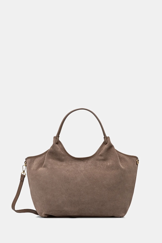 Answear.LAB torebka zamszowa skóra zamszowa brązowy MBP075SG3.iak