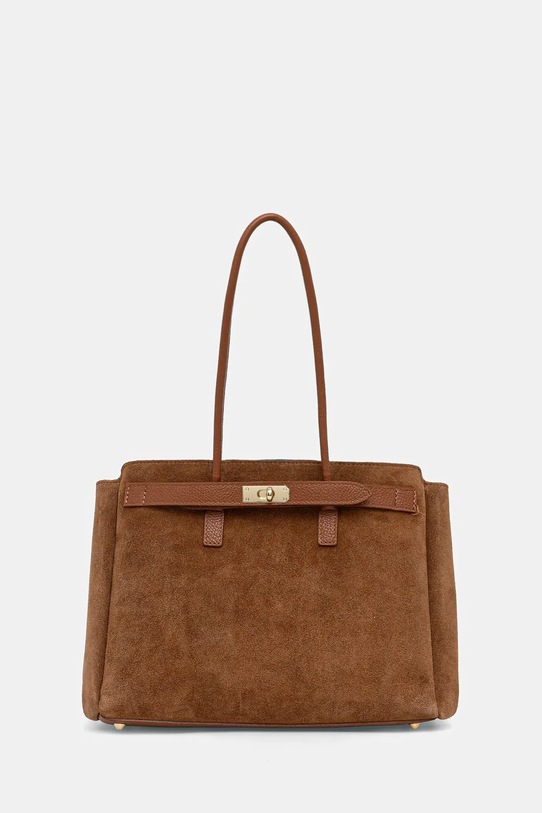 Answear.LAB torebka zamszowa skóra zamszowa brązowy Modelo 1.9.1