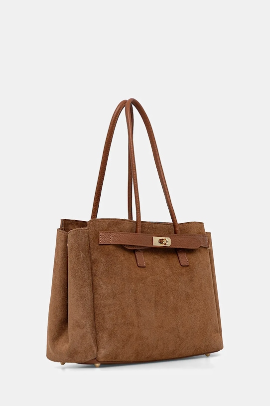 Answear.LAB torebka zamszowa Modelo 1.9.1 brązowy WS26