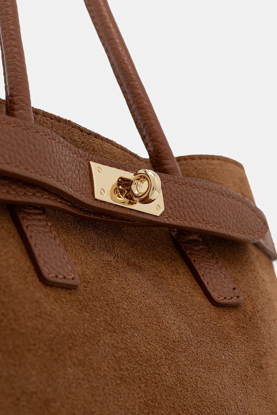 Answear.LAB torebka zamszowa brązowy Modelo 1.9.1