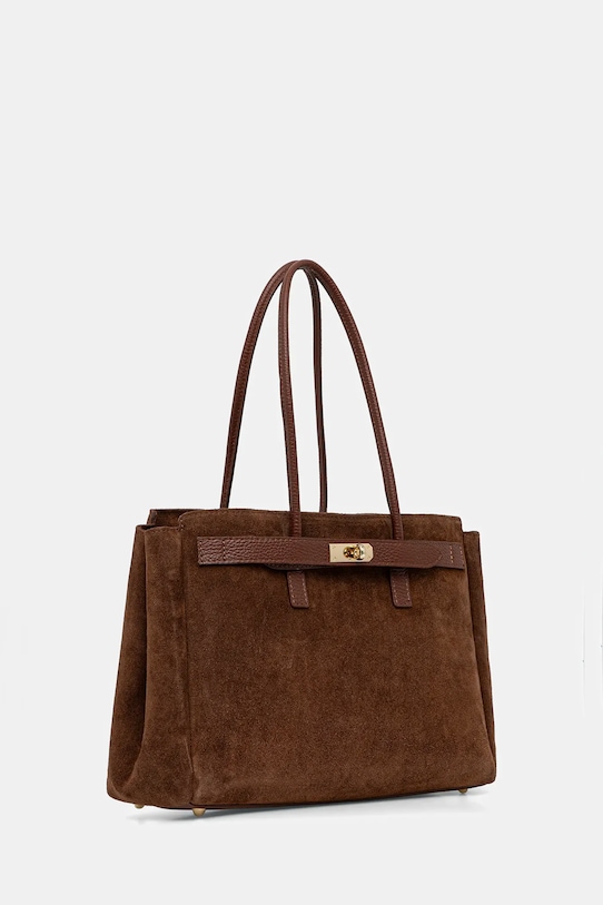 Answear.LAB torebka zamszowa Modelo 1.9.1 brązowy WS26