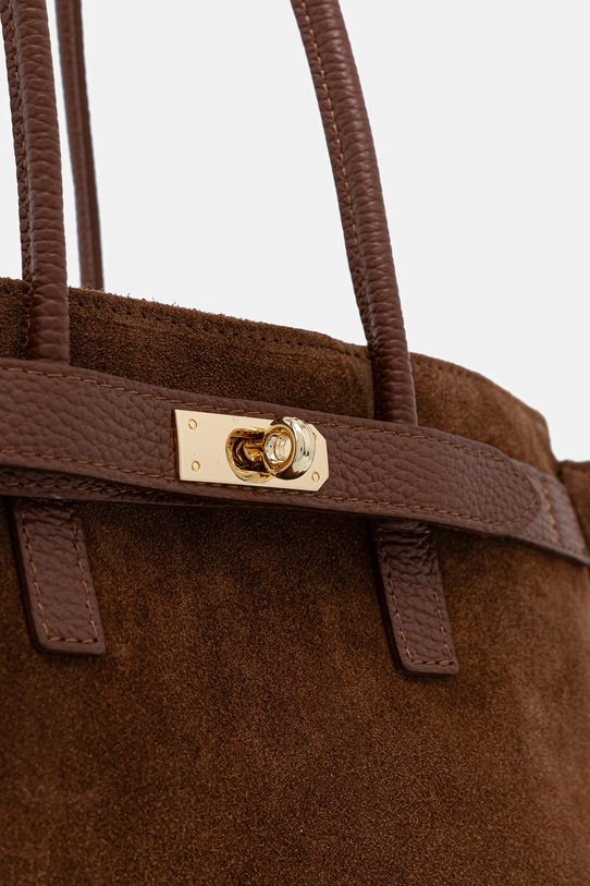 Answear.LAB torebka zamszowa brązowy Modelo 1.9.1