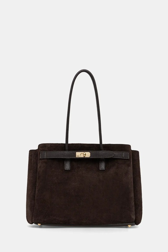 Answear.LAB torebka zamszowa skóra zamszowa brązowy Modelo 1.9.1