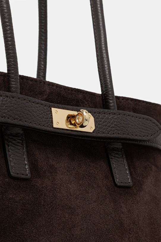 Answear.LAB torebka zamszowa brązowy Modelo 1.9.1