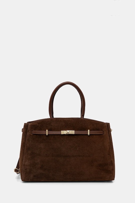 Answear.LAB torebka zamszowa skóra zamszowa brązowy Modelo 1.9.2