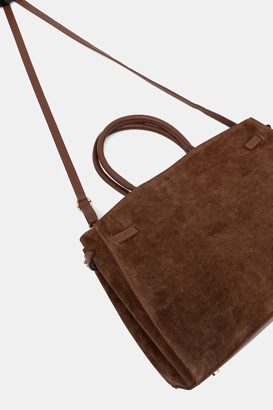 Akcesoria Answear.LAB torebka zamszowa Modelo 1.9.2 brązowy