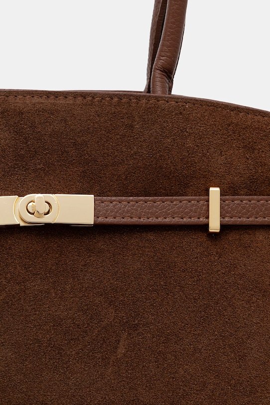 Answear.LAB torebka zamszowa brązowy Modelo 1.9.2