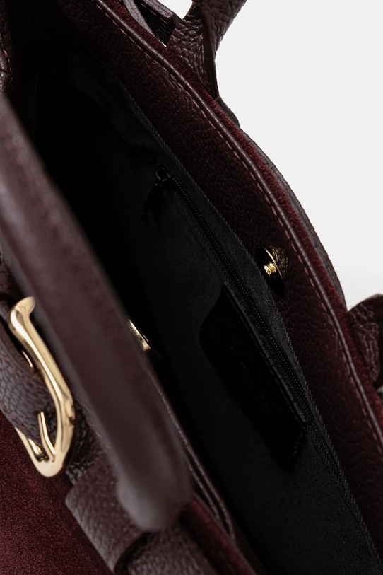 Answear.LAB torebka zamszowa Modelo 1.9.3 bordowy