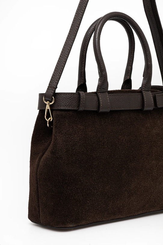 Akcesoria Answear.LAB torebka zamszowa Modelo 1.9.3 brązowy