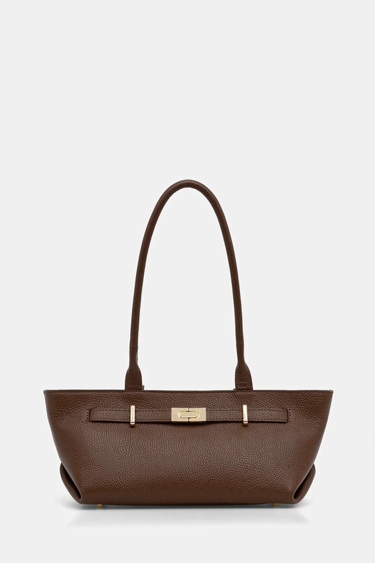 Answear.LAB torebka skórzana skóra licowa brązowy ans03.hak