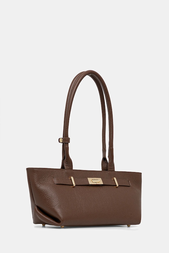 Answear.LAB torebka skórzana ans03.hak brązowy WS26