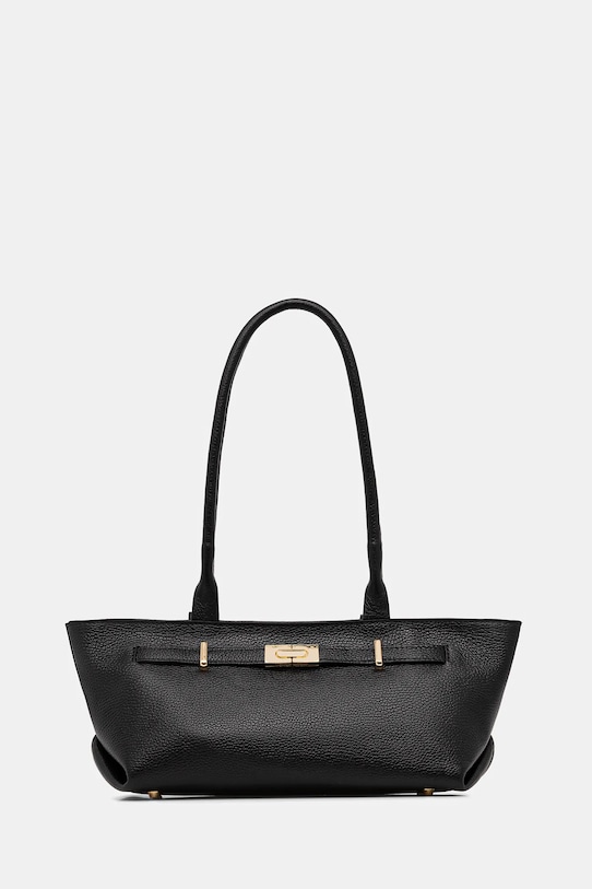 Answear.LAB torebka skórzana skóra licowa czarny ans03.hak