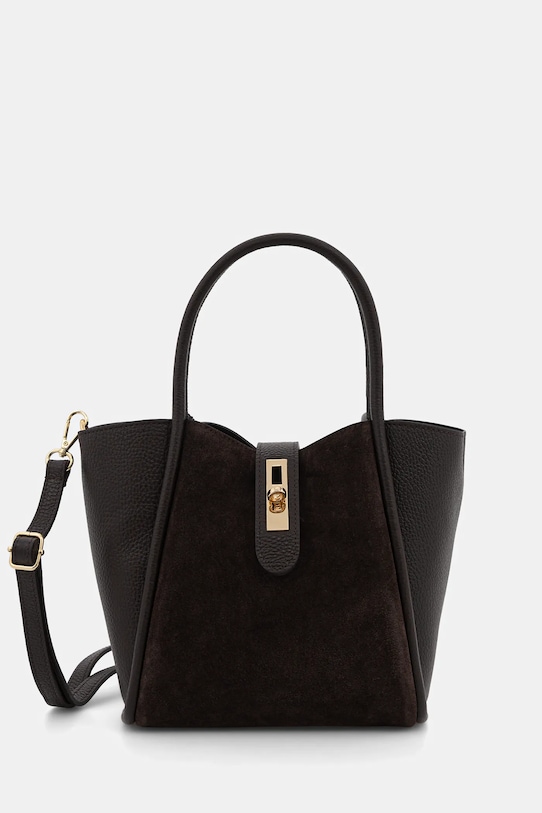 Answear.LAB torebka skórzana skóra licowa brązowy 1283.hak