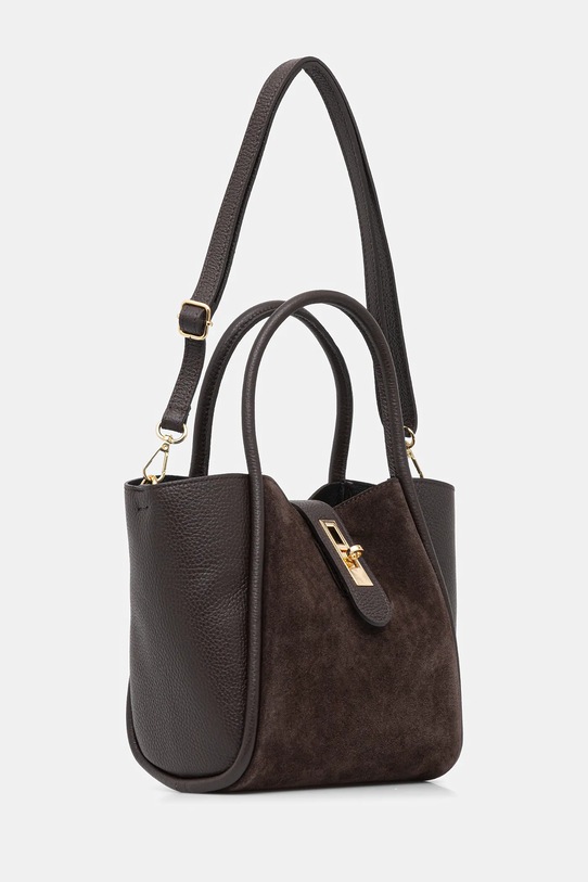 Answear.LAB torebka skórzana 1283.hak brązowy WA25