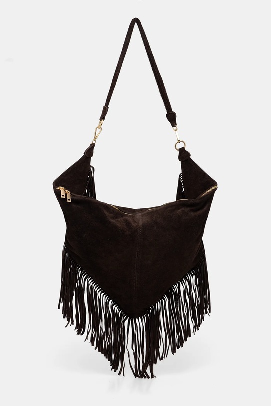 Answear.LAB torebka zamszowa nie mieści A4 brązowy 1366.hak