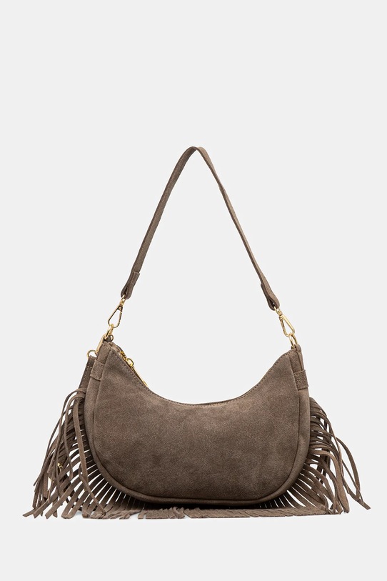 Answear.LAB torebka zamszowa nie mieści A4 beżowy C00043