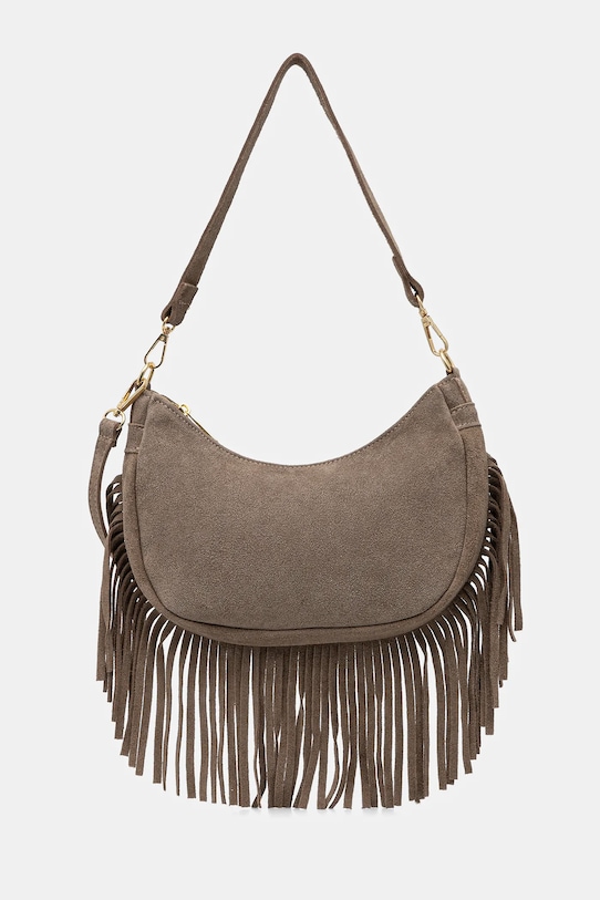 Answear.LAB borsa in pelle scamosciata C00043 beige WS26