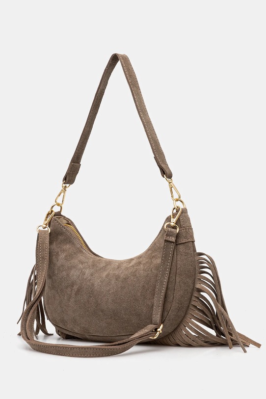 Akcesoria Answear.LAB torebka zamszowa C00043 beżowy