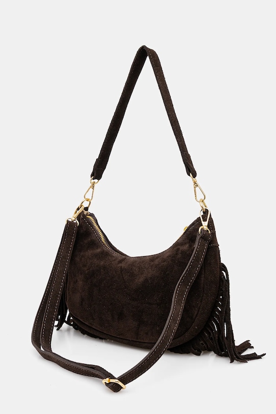 Akcesoria Answear.LAB torebka zamszowa C00043 brązowy