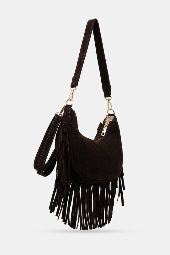 Akcesoria Answear.LAB torebka zamszowa C00043 brązowy