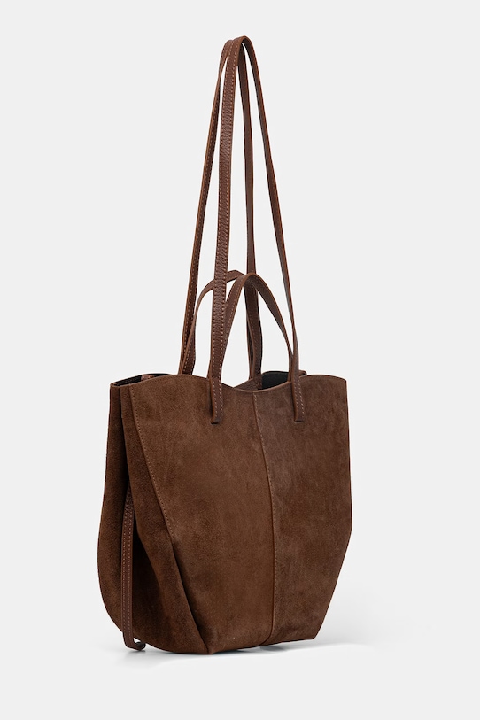 Answear.LAB torebka shopper damska skórzana brązowy WA25-TOD234