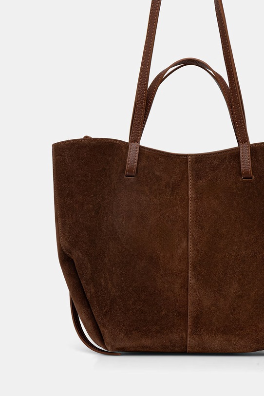 Answear.LAB torebka shopper damska skórzana WA25-TOD234 brązowy WA00