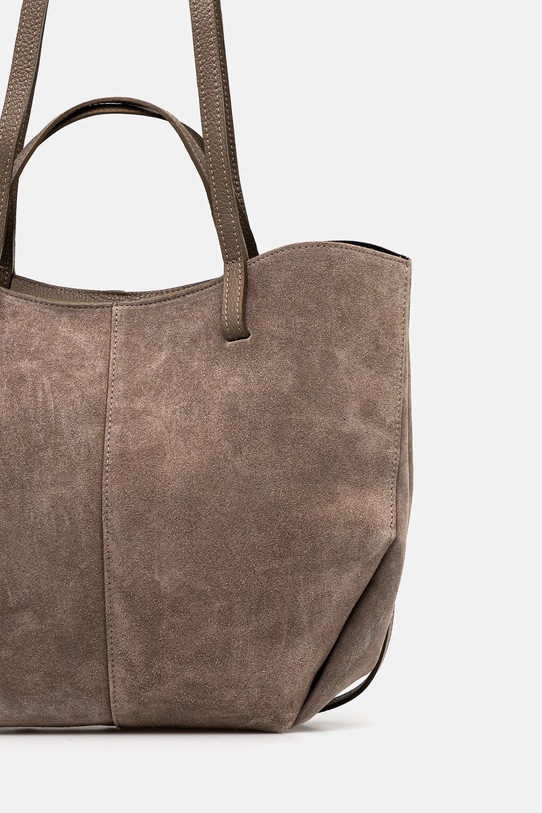 Akcesoria Answear.LAB torebka zamszowa C00003-G szary