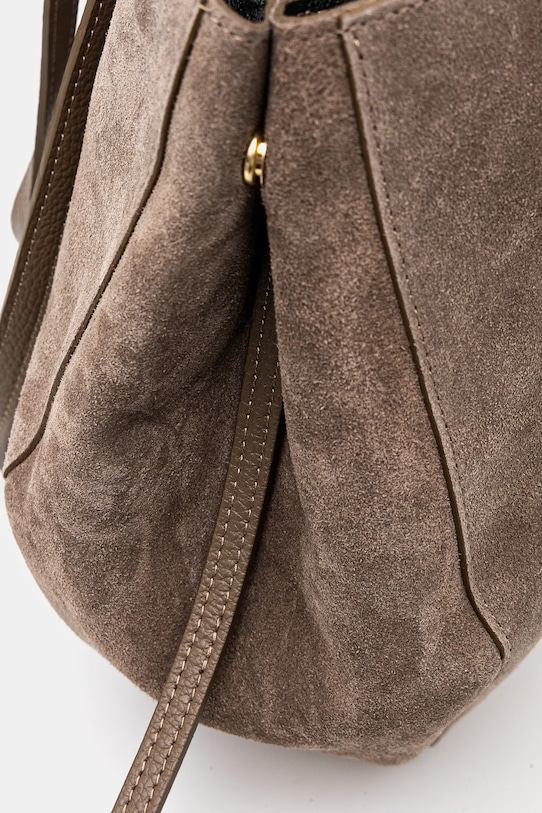 Answear.LAB torebka zamszowa szary C00003-G