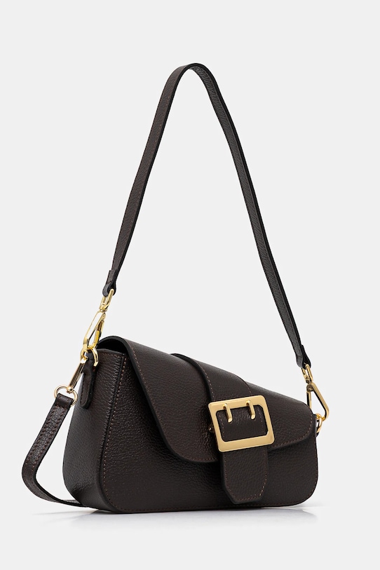 Answear.LAB torebka skórzana A00006 brązowy WS26