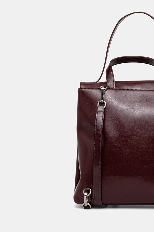 Akcesoria Answear.LAB plecak skórzany XL.CMS bordowy