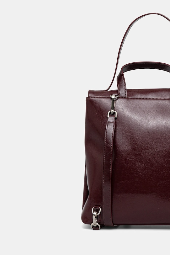 Akcesoria Answear.LAB plecak skórzany XL.CMS bordowy