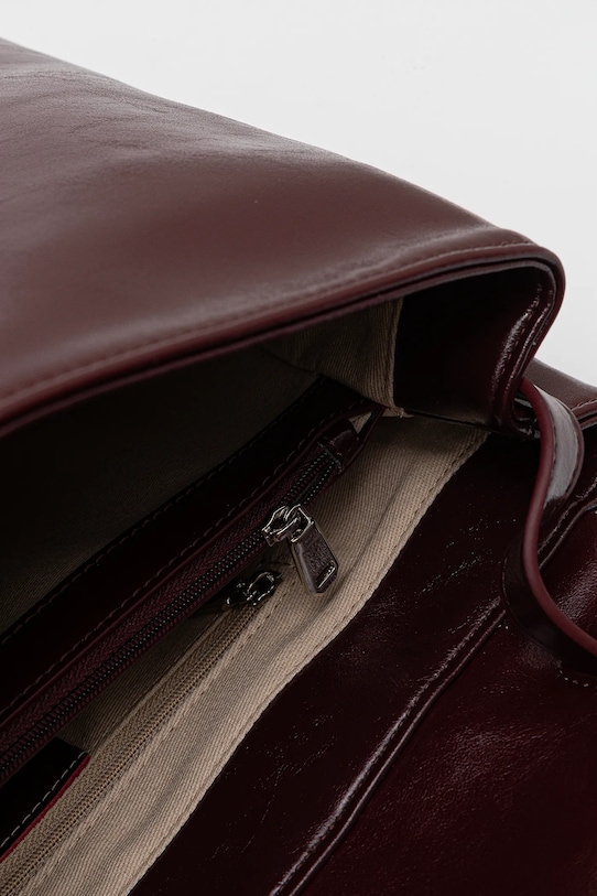 Answear.LAB plecak skórzany bordowy XL.CMS
