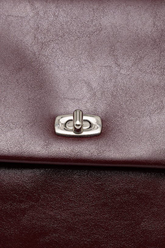 Answear.LAB plecak skórzany XL.CMS bordowy