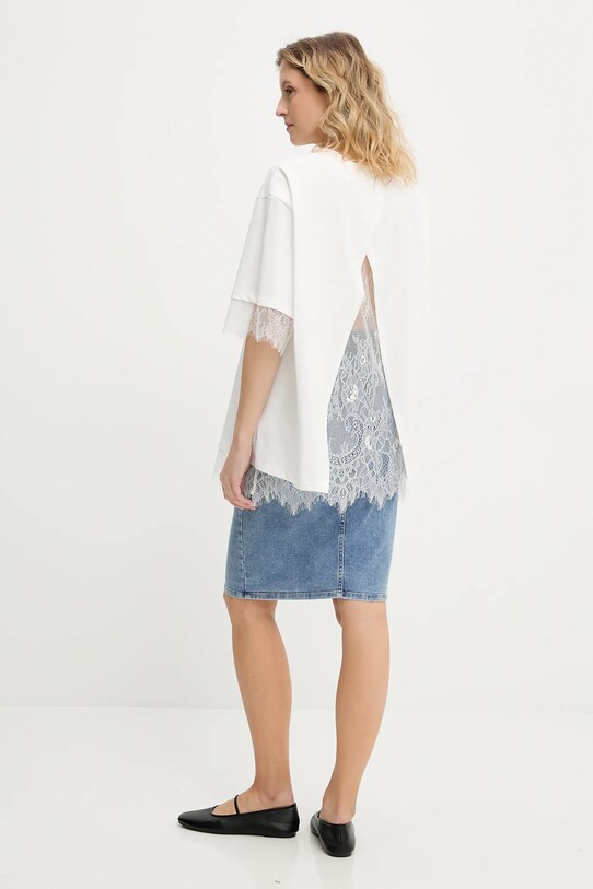 Odzież Answear.LAB t-shirt bawełniany WA25.TSD001 biały