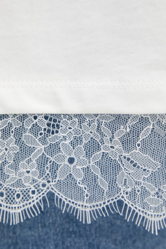 Bavlněné tričko Answear.LAB 4862.FLK bílá