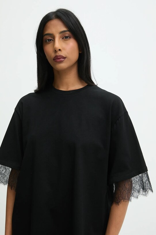 Answear.LAB t-shirt bawełniany czarny WA25.TSD001
