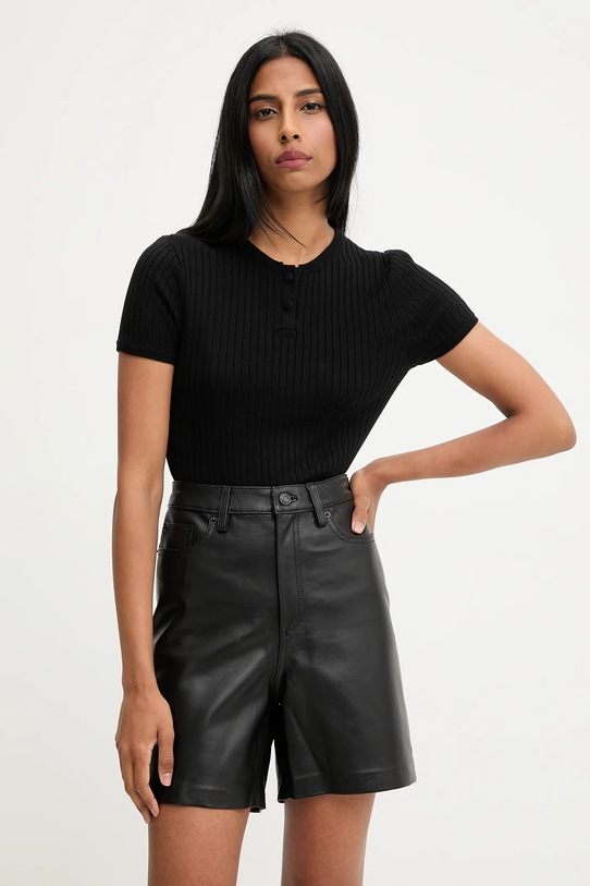 Answear.LAB tricou negru DLV.10756.tos